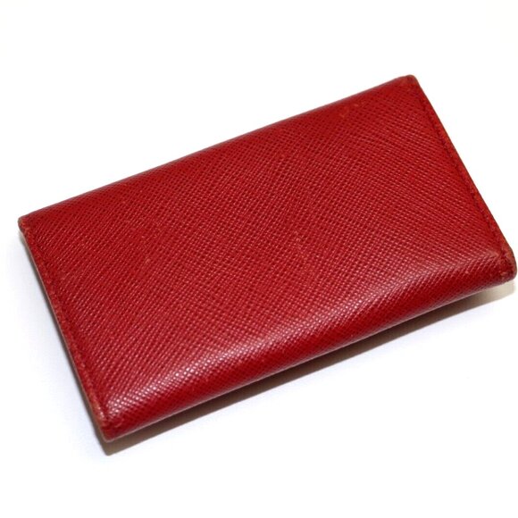 Prada Saffiano Leather Red Key Holder Wallet - Picture 15 of 15